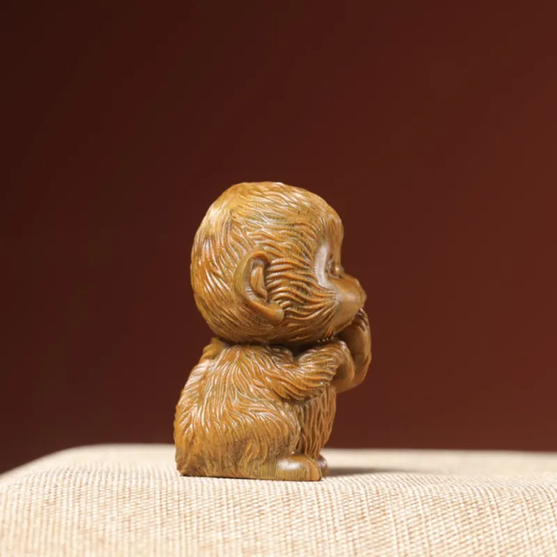 Finger Carpenter Green Sandalwood Wooden Ornaments Unisex-5