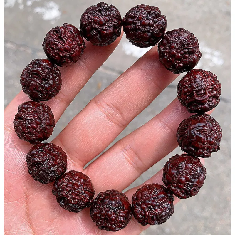 Finger Carpenter Small leaved Rosewood Precious Wood Bracelets Men's-1