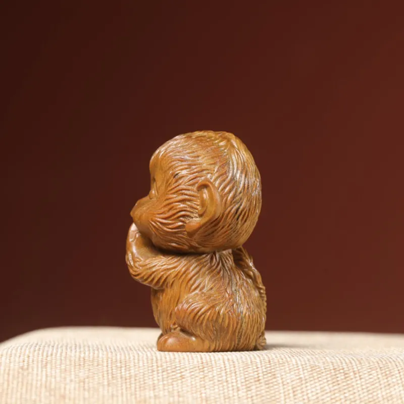 Finger Carpenter Green Sandalwood Wooden Ornaments Unisex-3