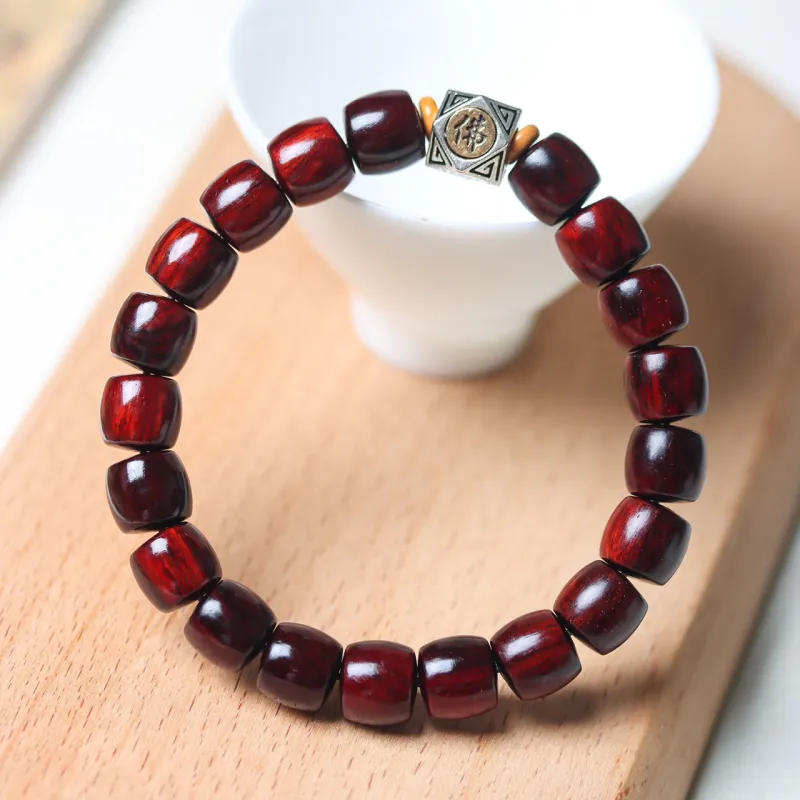 Finger Carpenter Small leaved Rosewood Wooden Bracelets Unisex-25
