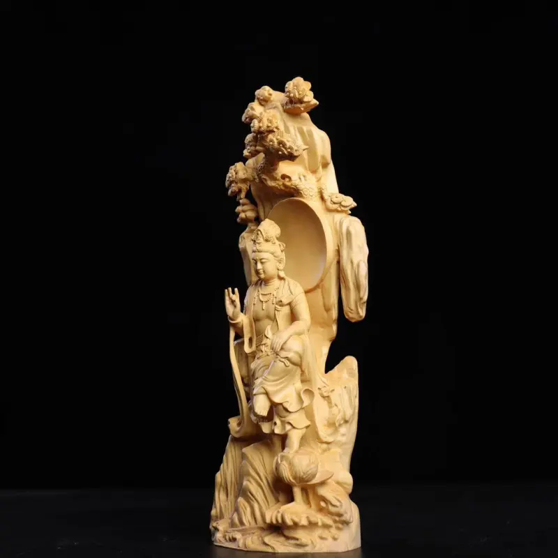 Finger Carpenter Boxwood Wooden Ornaments Unisex-6