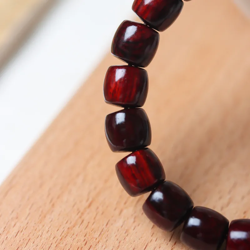 Finger Carpenter Small leaved Rosewood Wooden Bracelets Unisex-27