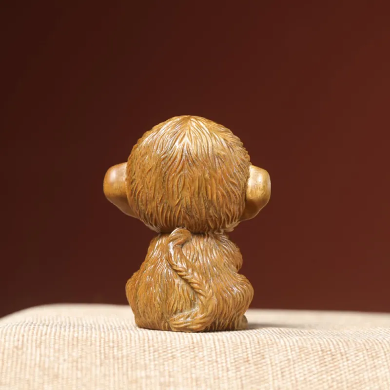 Finger Carpenter Green Sandalwood Wooden Ornaments Unisex-4