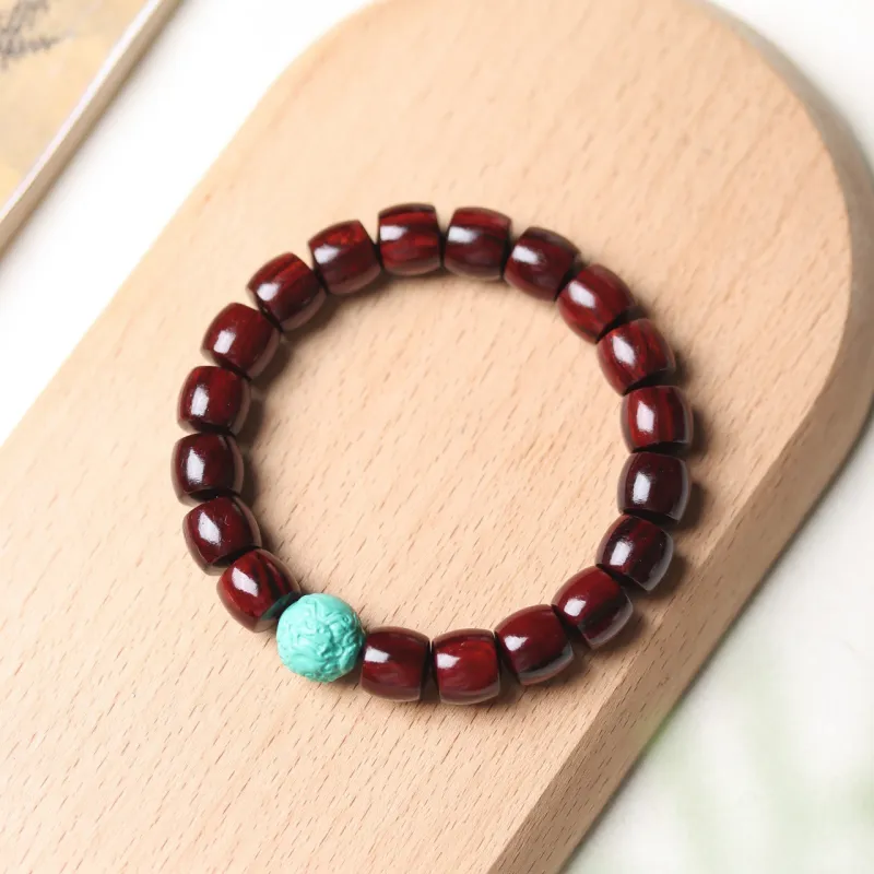 Finger Carpenter Small leaved Rosewood Wooden Bracelets Unisex-15