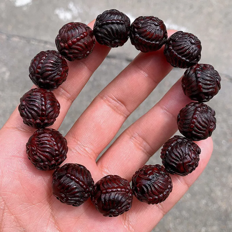 Finger Carpenter Small leaved Rosewood Precious Wood Bracelets Men's-5