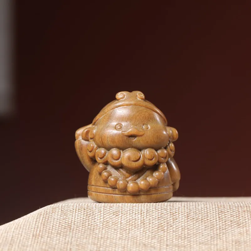 Finger Carpenter Green Sandalwood Wooden Ornaments Unisex-6