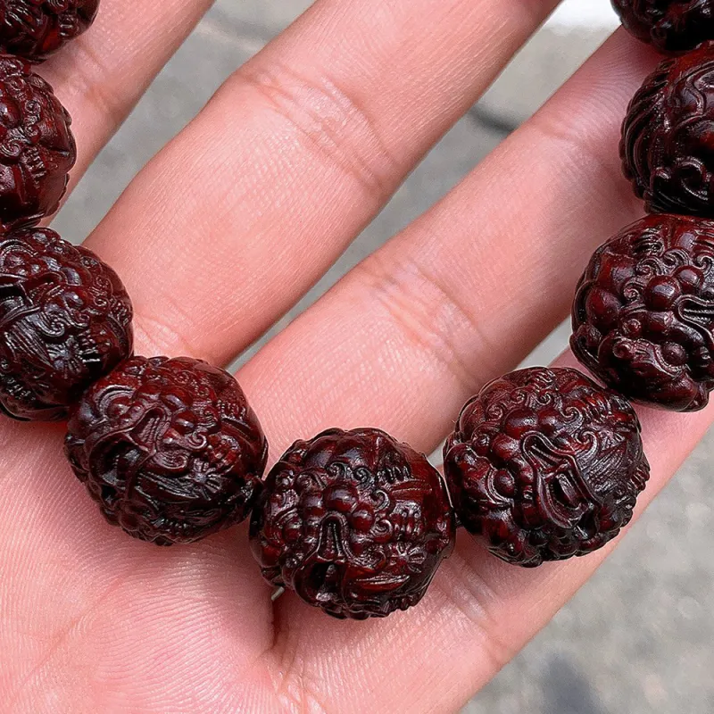 Finger Carpenter Small leaved Rosewood Precious Wood Bracelets Men's-3