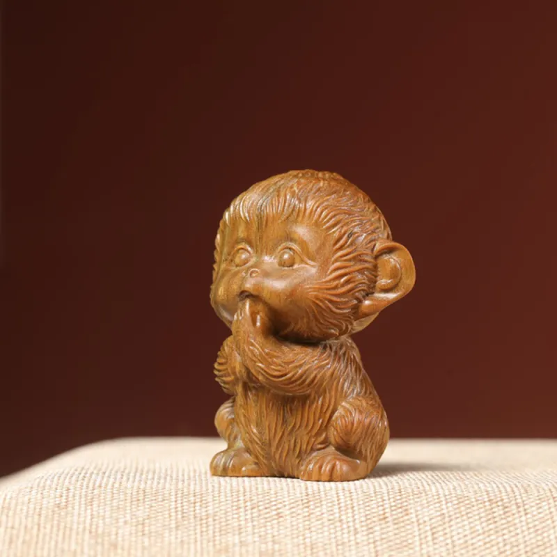 Finger Carpenter Green Sandalwood Wooden Ornaments Unisex-2