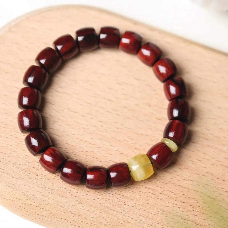 Finger Carpenter Small leaved Rosewood Wooden Bracelets Unisex-6