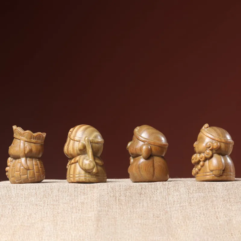 Finger Carpenter Green Sandalwood Wooden Ornaments Unisex-3
