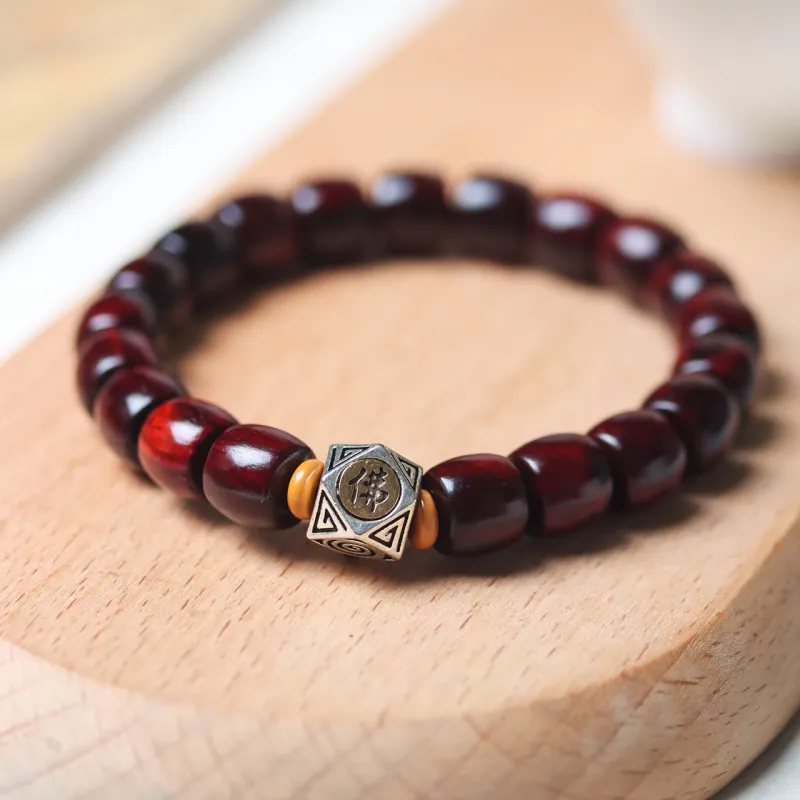 Finger Carpenter Small leaved Rosewood Wooden Bracelets Unisex-22