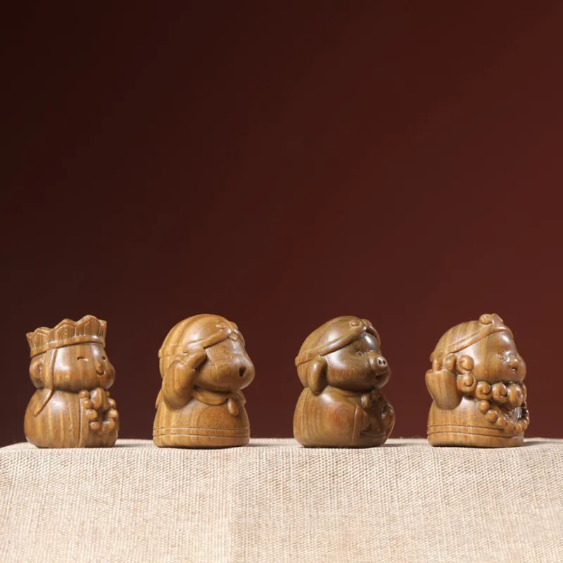 Finger Carpenter Green Sandalwood Wooden Ornaments Unisex-2