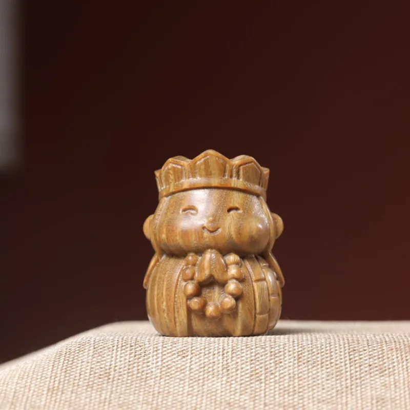 Finger Carpenter Green Sandalwood Wooden Ornaments Unisex-4