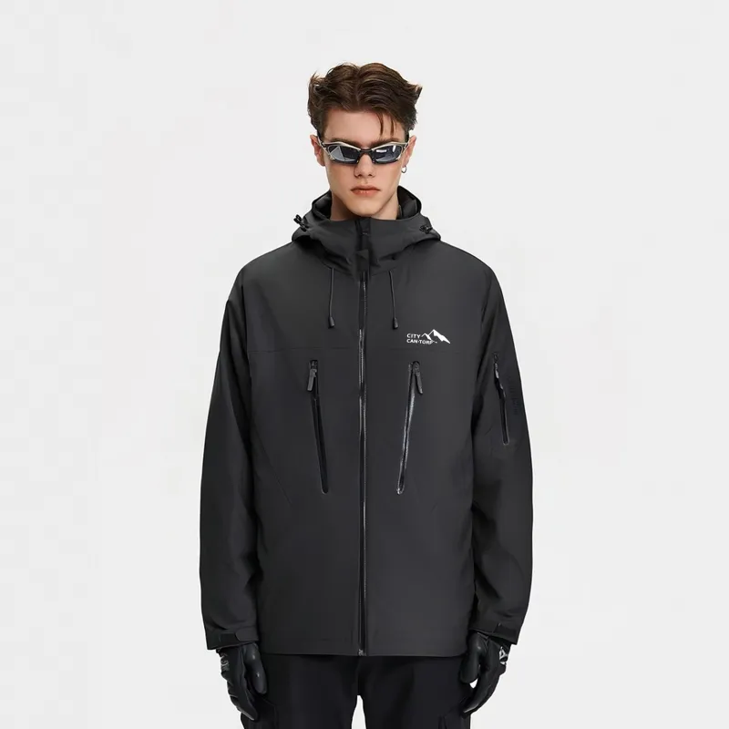 CAN·TORP Abrasion Resistant Lightweight Breathable Waterproof And Windproof Rainproof Windbreaker Jacket Unisex-2
