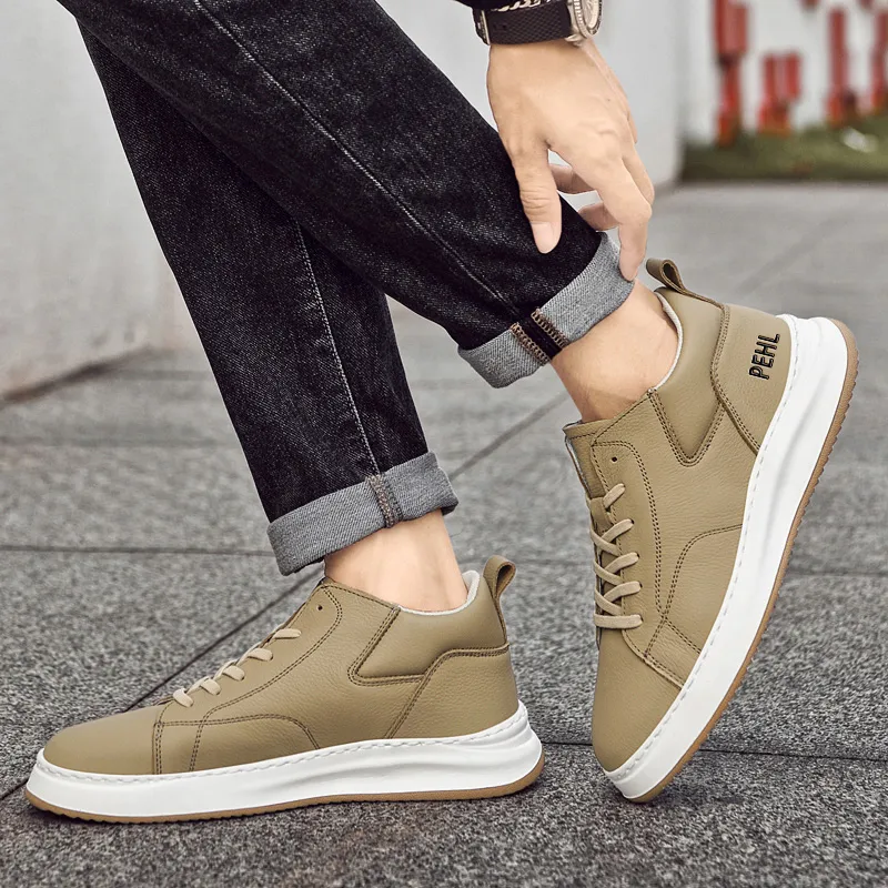 PEHL Coverage Thermal Slip Resistant Waterproof Abrasion Resistant Mid Top Skateboard Shoes Men's-3
