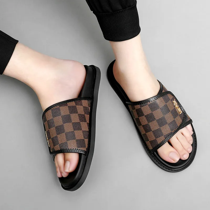PEHL Rubber Sole Quiet Slip Resistant Odor Resistant Abrasion Resistant Quick Dry Slide Slippers Men's-9