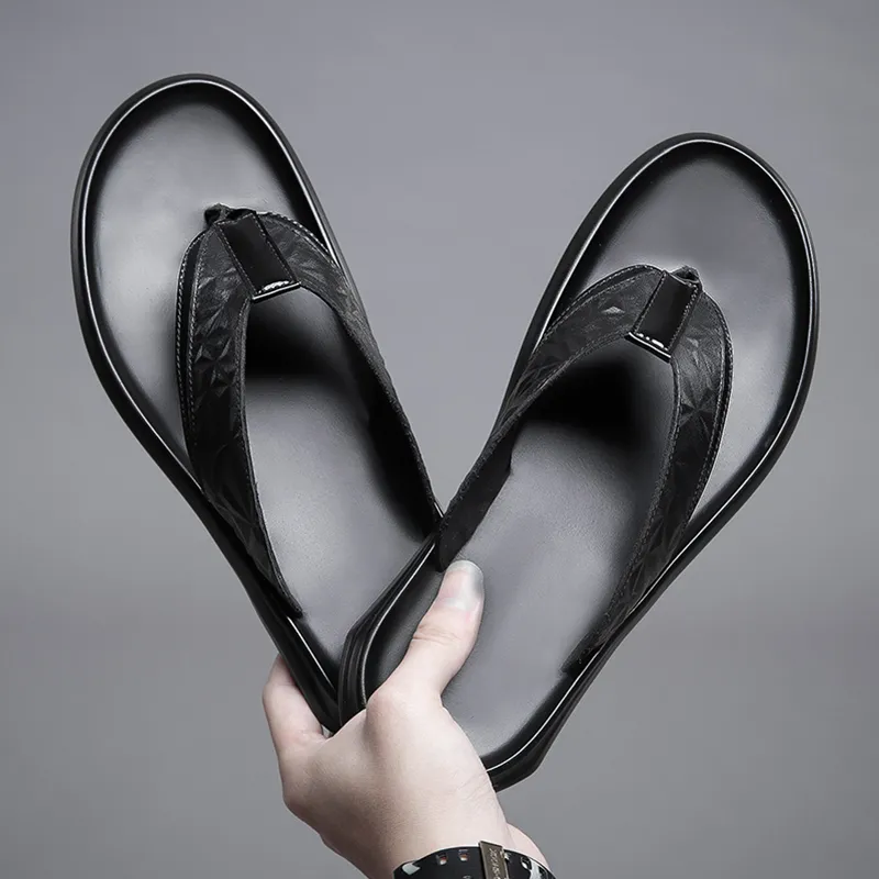 PEHL Rubber Sole Flip Flops Men's Black-2