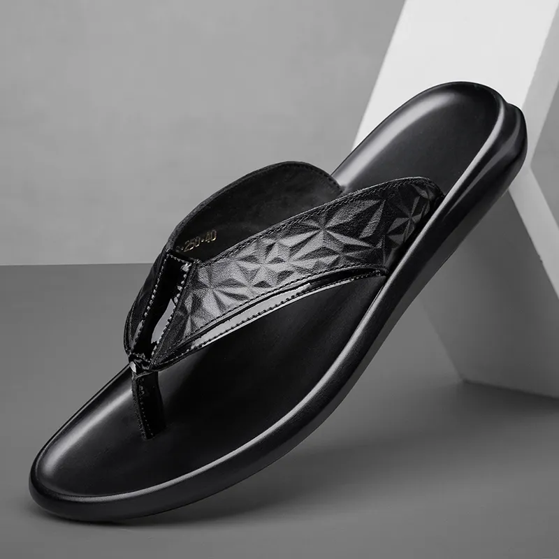 PEHL Rubber Sole Flip Flops Men's Black-3