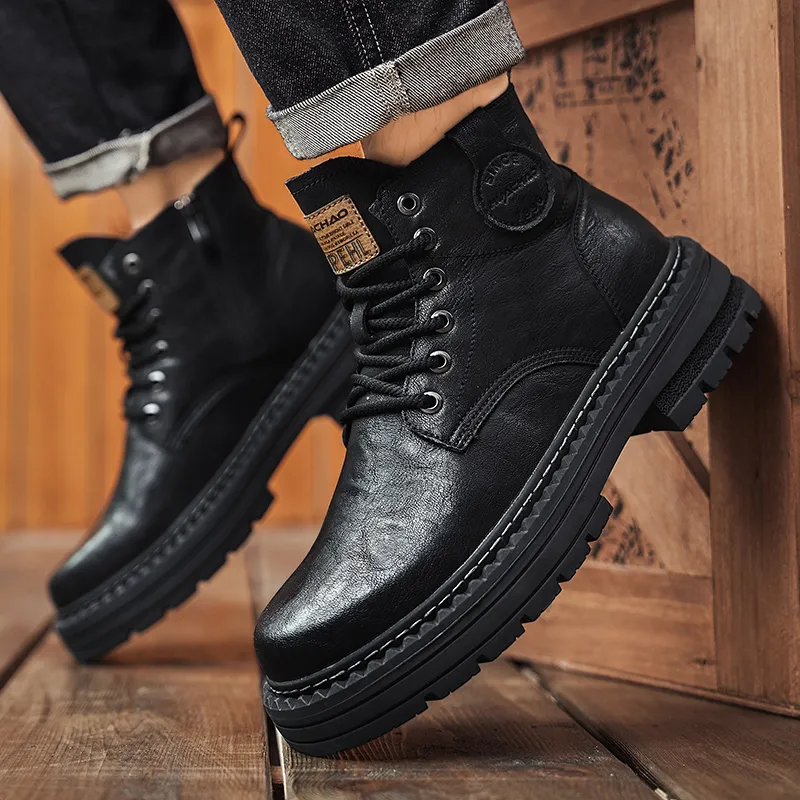 PEHL Martin Boots Men Black/Brown-4