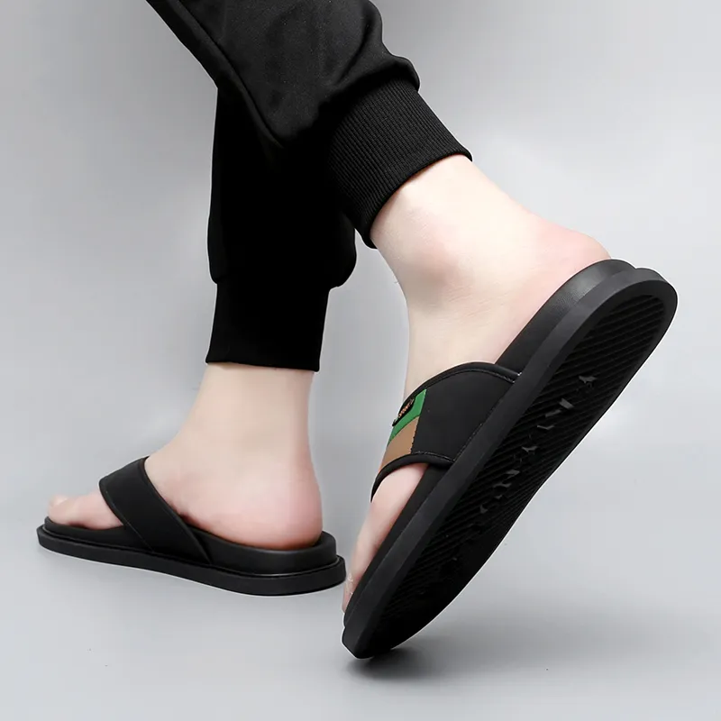 PEHL Composite Sole Quiet Odor Resistant Abrasion Resistant Slip Resistant Quick Dry Flip Flops Men's-3