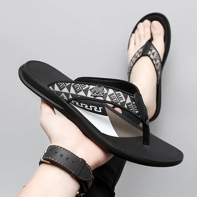 PEHL Rubber Sole Flip Flops Men's Black-4