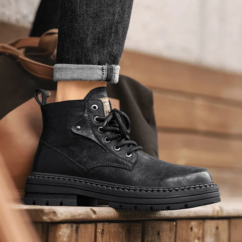 PEHL Martin Boots Men Black/Brown-4