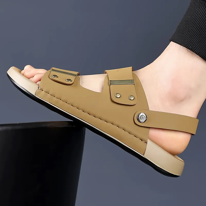 PEHL Beach Sandals Men Black/Yellow-8