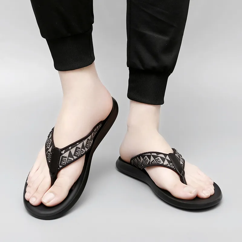 PEHL Rubber Sole Flip Flops Men's Black-6