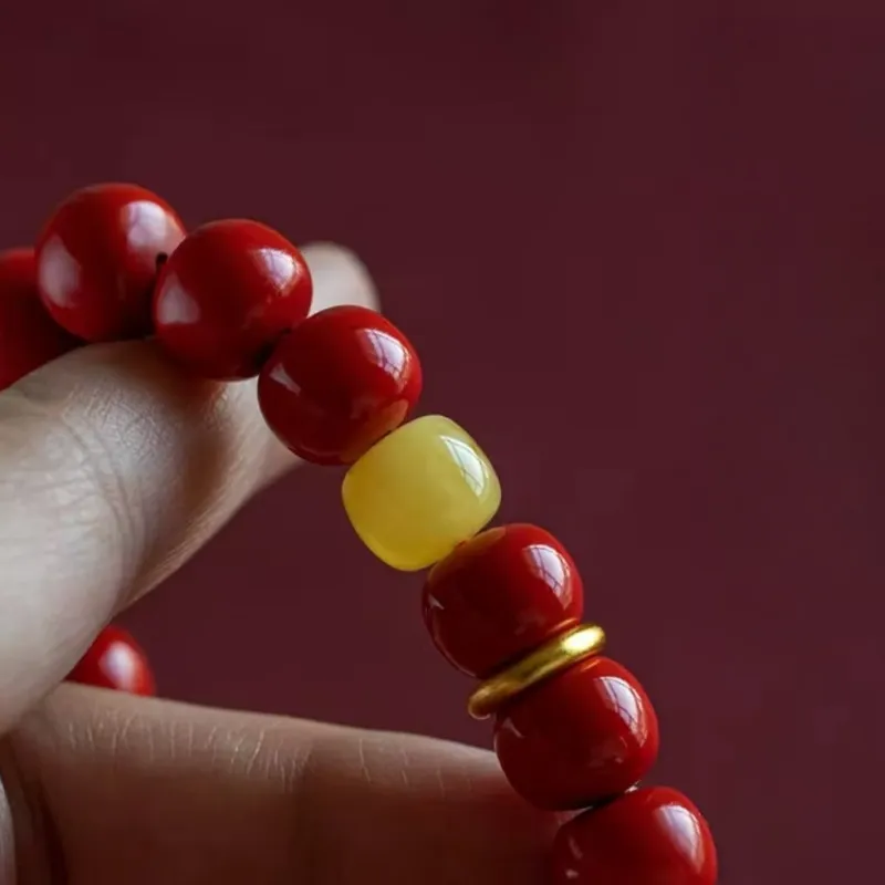 Xifeng Building Reconstructed Cinnabar Bracelets Unisex-4