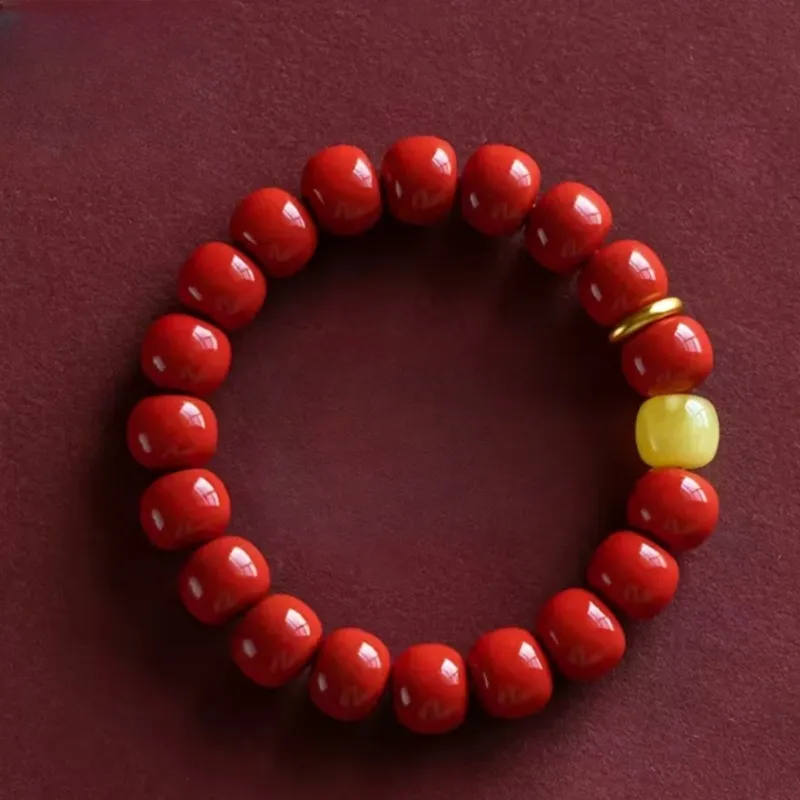 Xifeng Building Reconstructed Cinnabar Bracelets Unisex-3