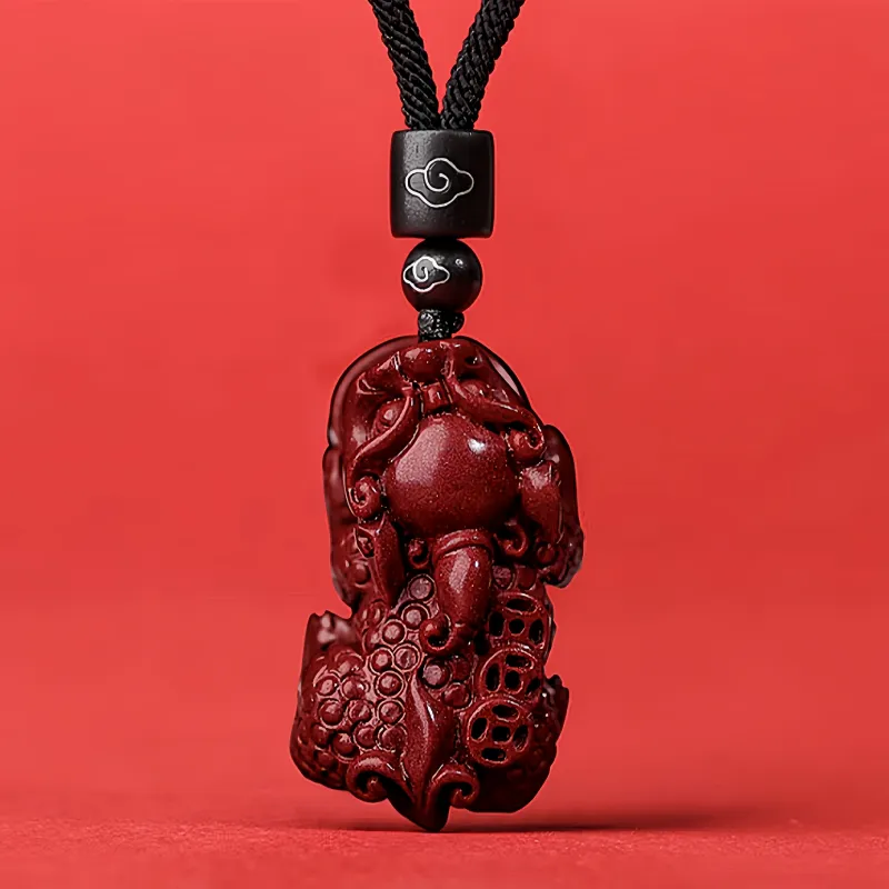Xifeng Building Cinnabar Pendants Unisex-1