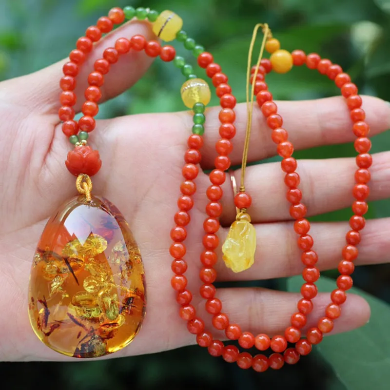 Xifeng Building Amber Necklaces Unisex-4