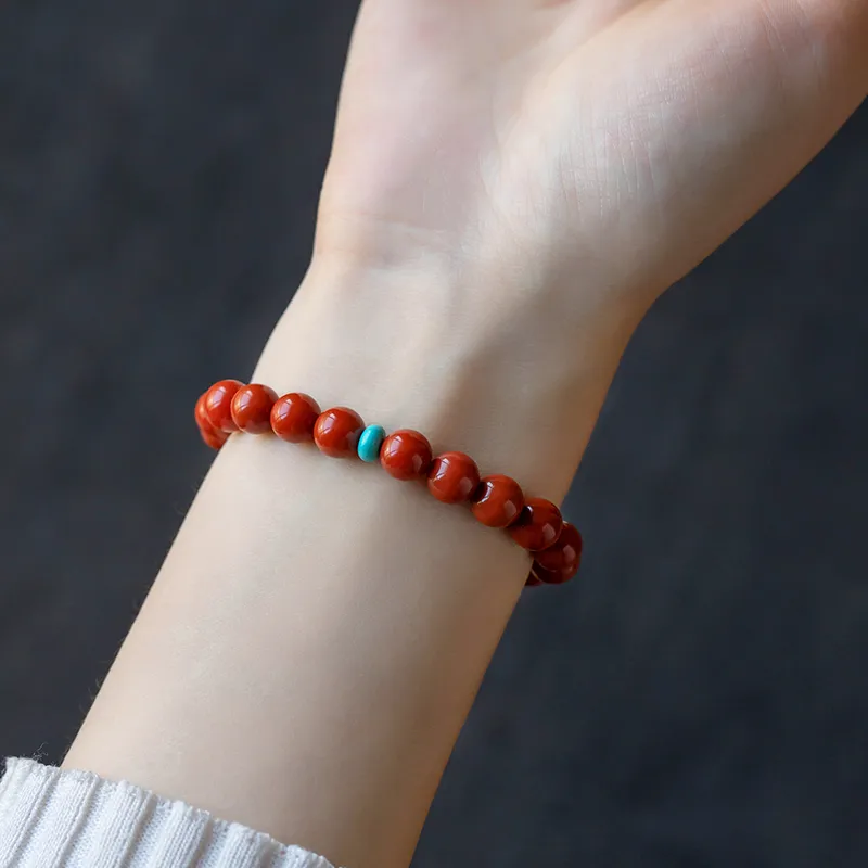 Xifeng Building Southern Red Agate Bracelets Women's-4