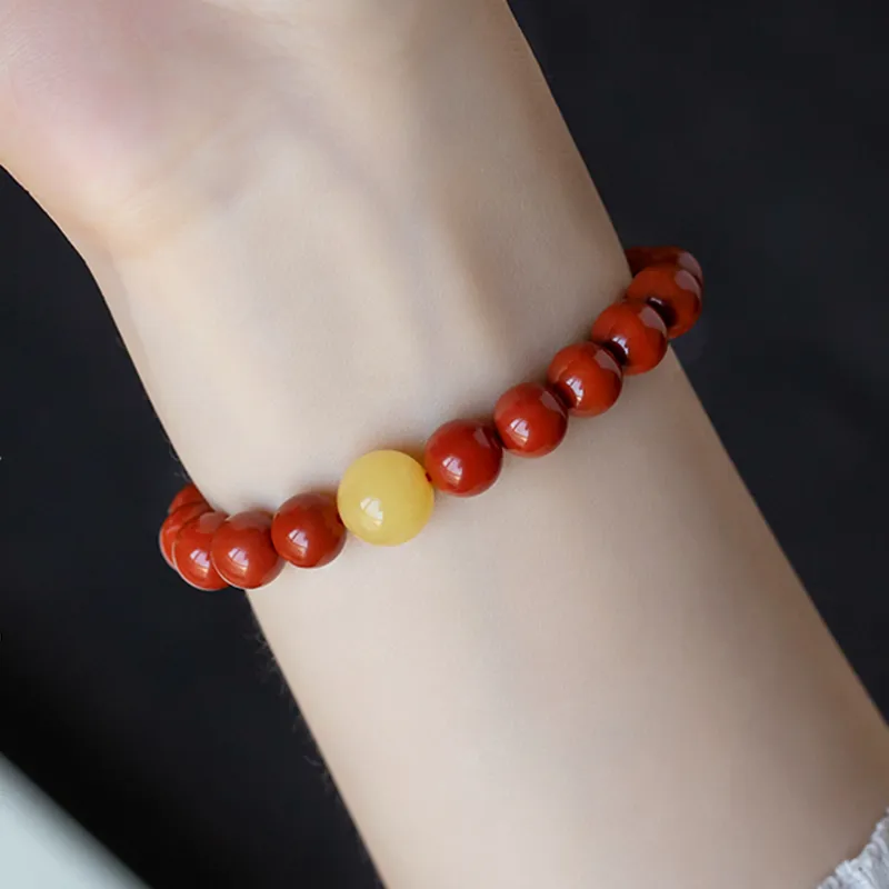 Xifeng Building Southern Red Agate Bracelets Women's-2