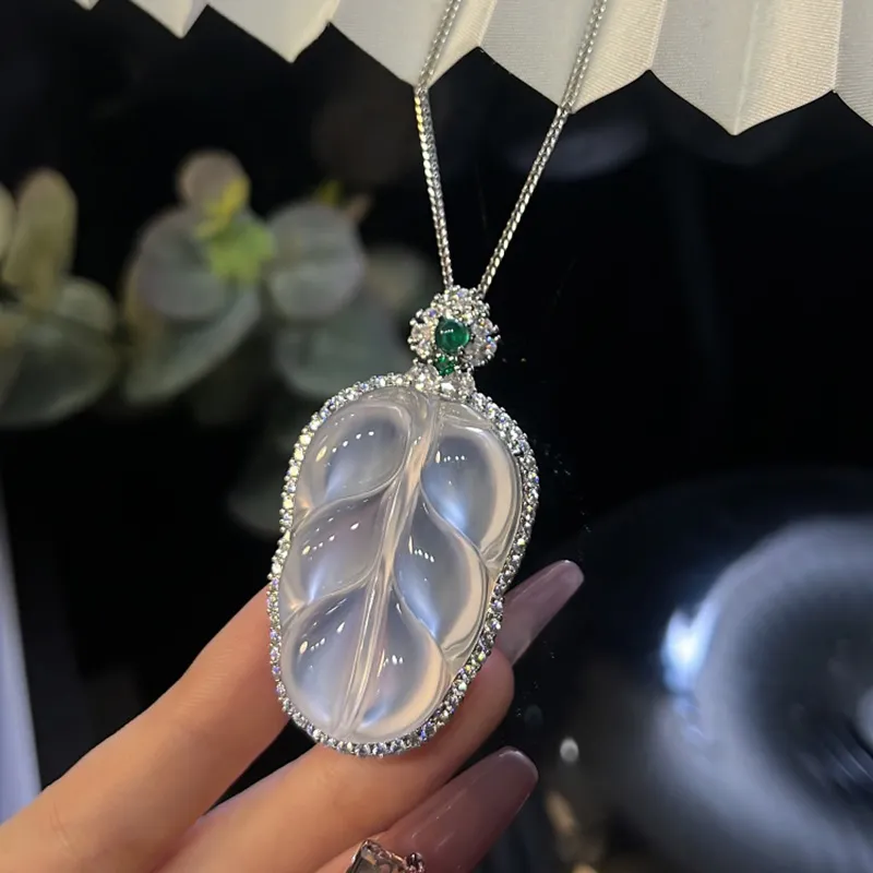 Xifeng Building Chalcedony Jade Pendants Women's-3