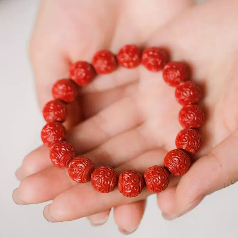 Xifeng Building Reconstructed Cinnabar Bracelets Unisex-3