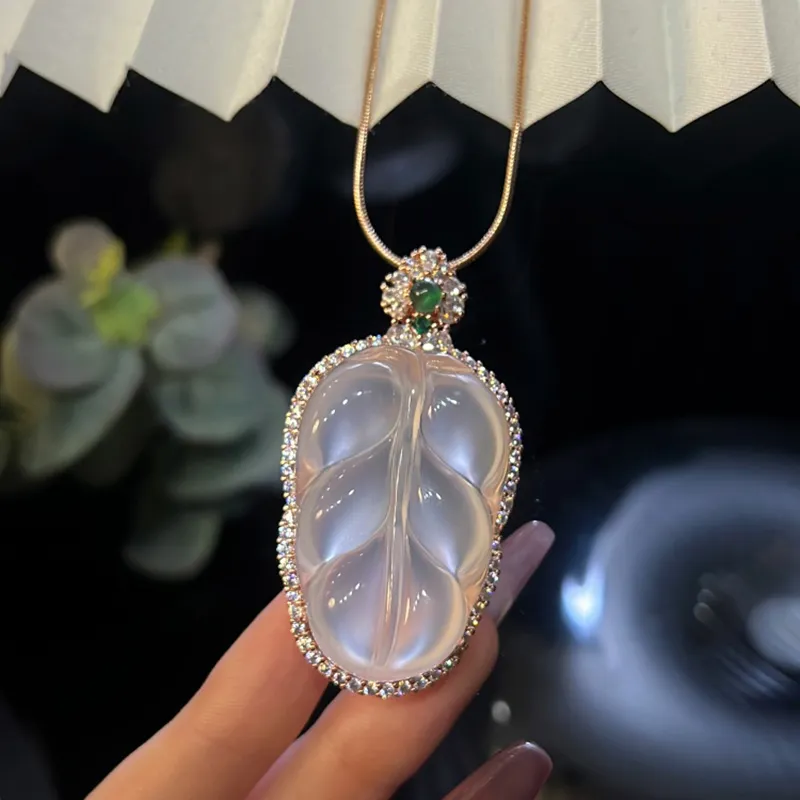 Xifeng Building Chalcedony Jade Pendants Women's-1