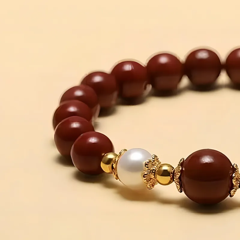 Xifeng Building Cinnabar Jade Bracelets Unisex-4