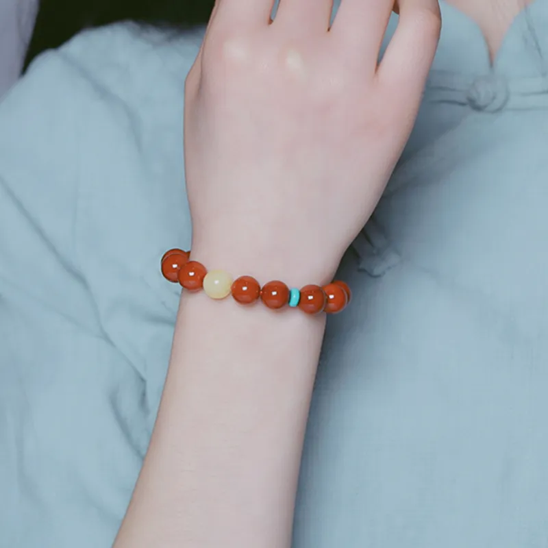 Xifeng Building Southern Red Agate Bracelets Unisex-5