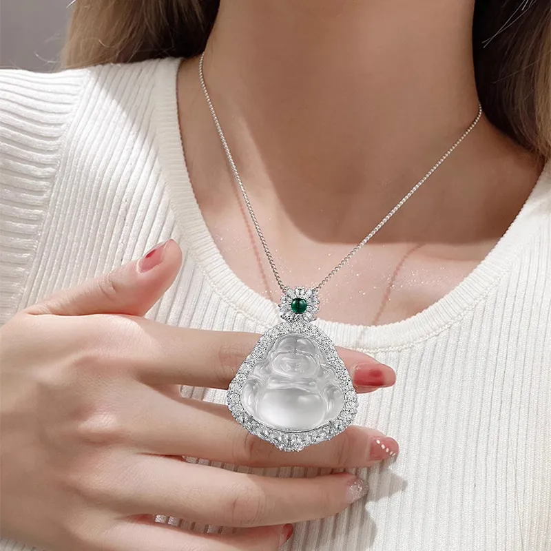 Xifeng Building Chalcedony Necklaces Women's-1