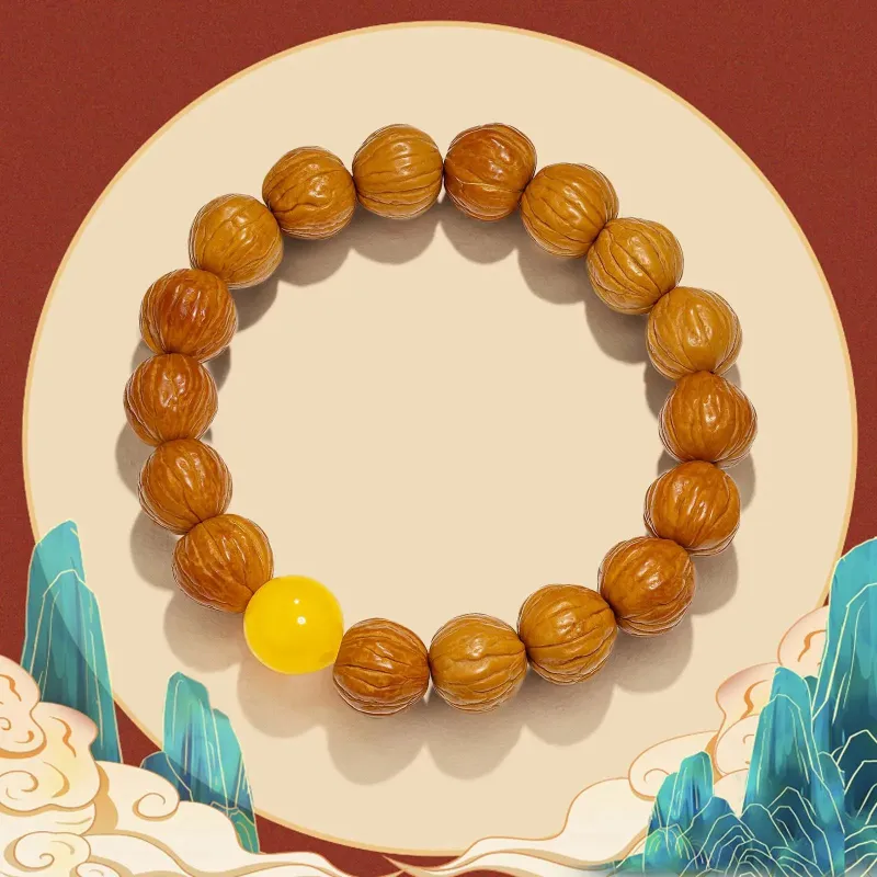 Xifeng Building Monkey Head Walnut Bracelets Unisex-5