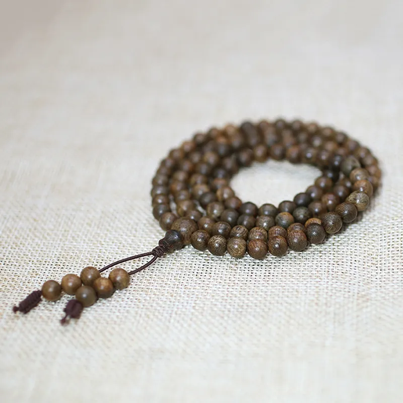 Xifeng Building Agarwood Beaded Bracelet #Good Luck Unisex-3