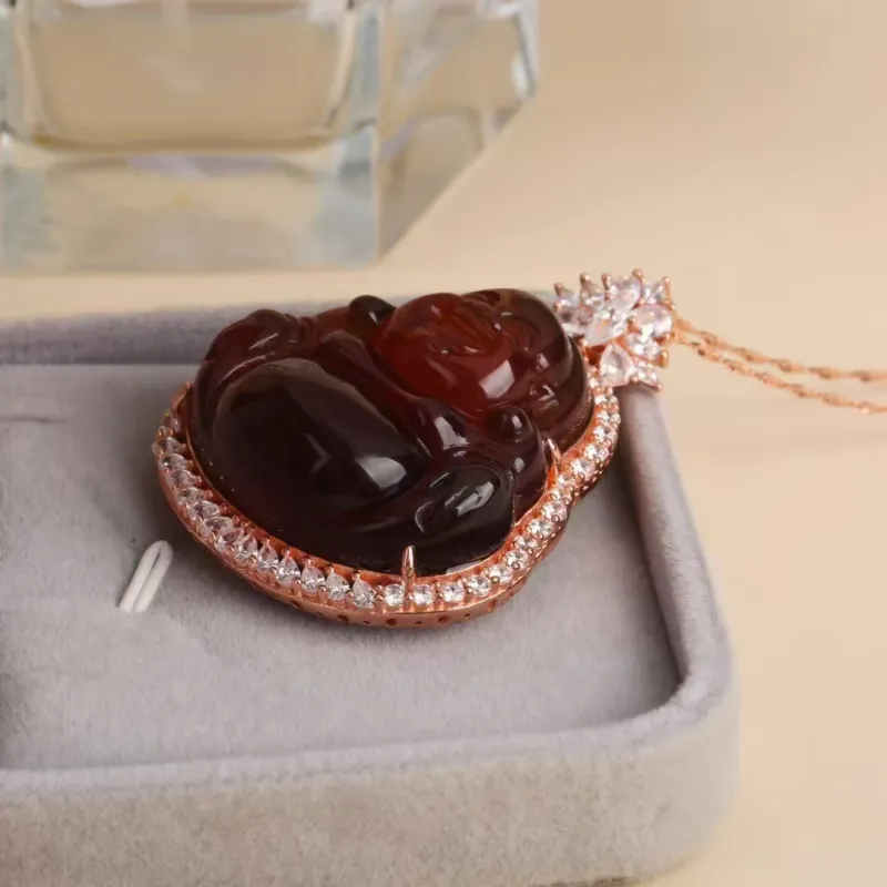 Xifeng Building Amber Necklaces Unisex-2