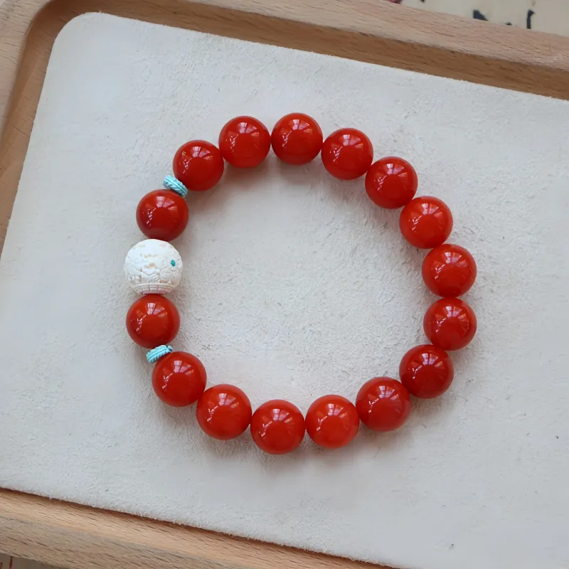 Xifeng Building Southern Red Agate Bracelets Unisex-1