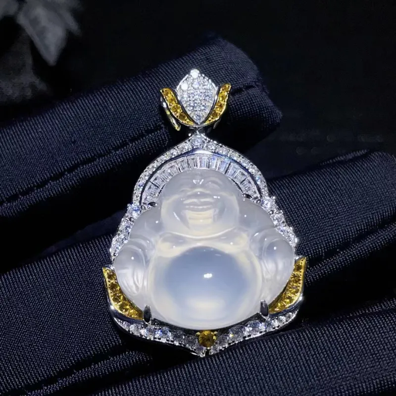 Xifeng Building Chalcedony Jade Pendants Unisex-16