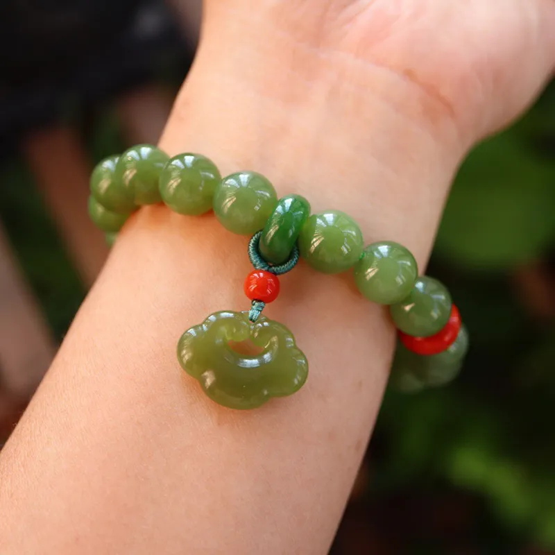 Xifeng Building Hetian Jade Bracelets Jasper Unisex-2