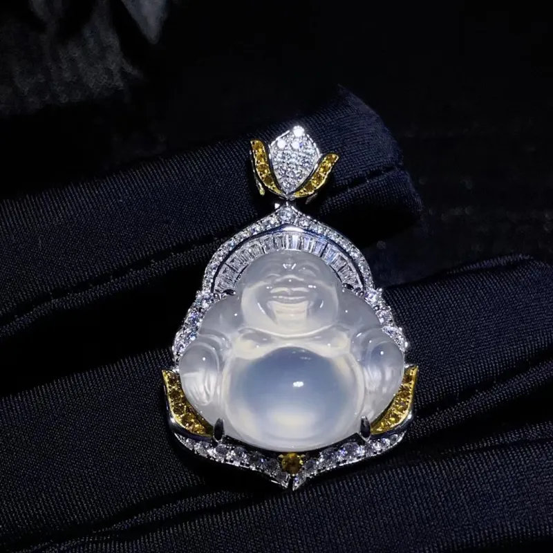 Xifeng Building Chalcedony Jade Pendants Unisex-1