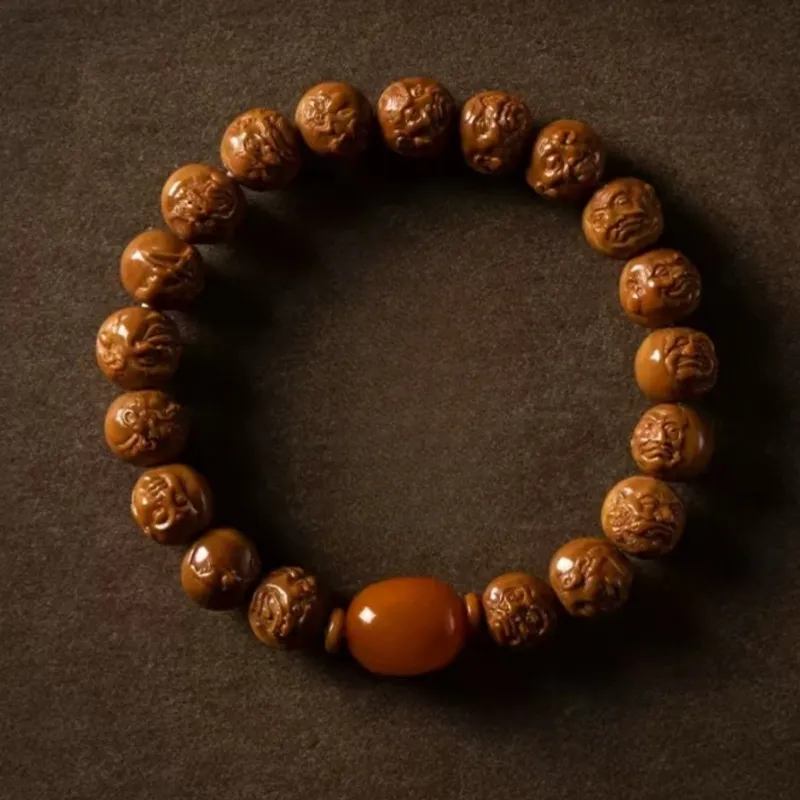 Xifeng Building Monkey Head Walnut Bracelets Unisex-3
