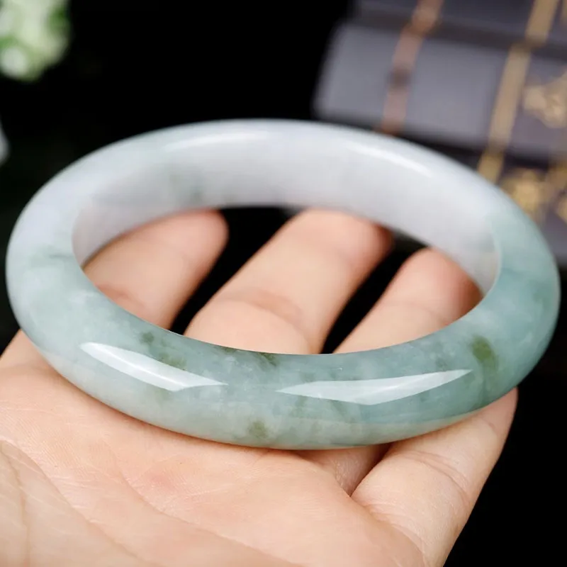 Xifeng Building Bean Type Jadeite Bangles Women's-3