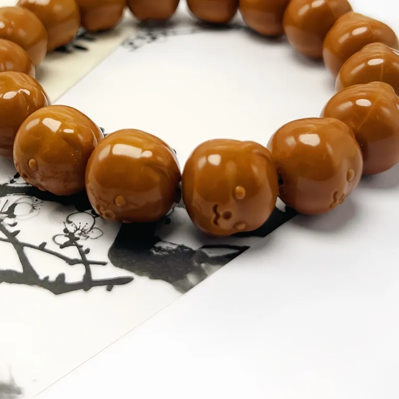 Xifeng Building Monkey Head Walnut Bracelets Unisex-3